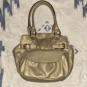 GOLD METALLIC PURSE Small Front Pocket